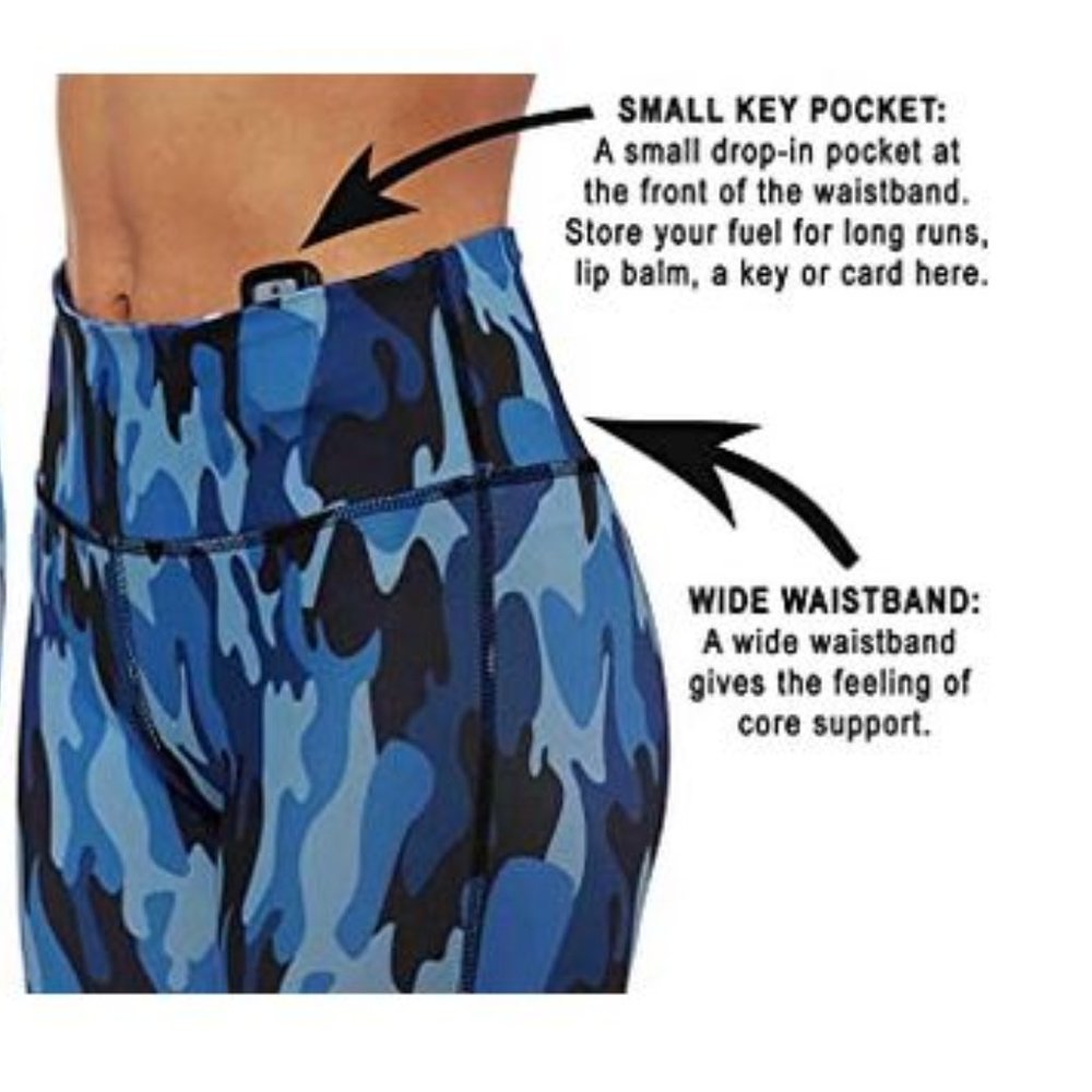 Camouflage Yoga capri leggings V shaped back - Picture 6 of 6